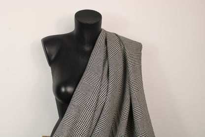 Tissu laine - prince de galles - noir et blanc - photo 3/5 | So Tissus