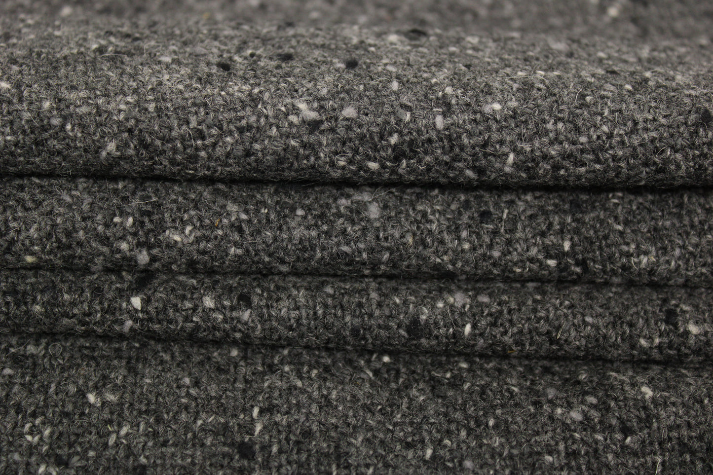 Tissu tweed de laine moucheté - gris chiné - photo 2/4 | So Tissus