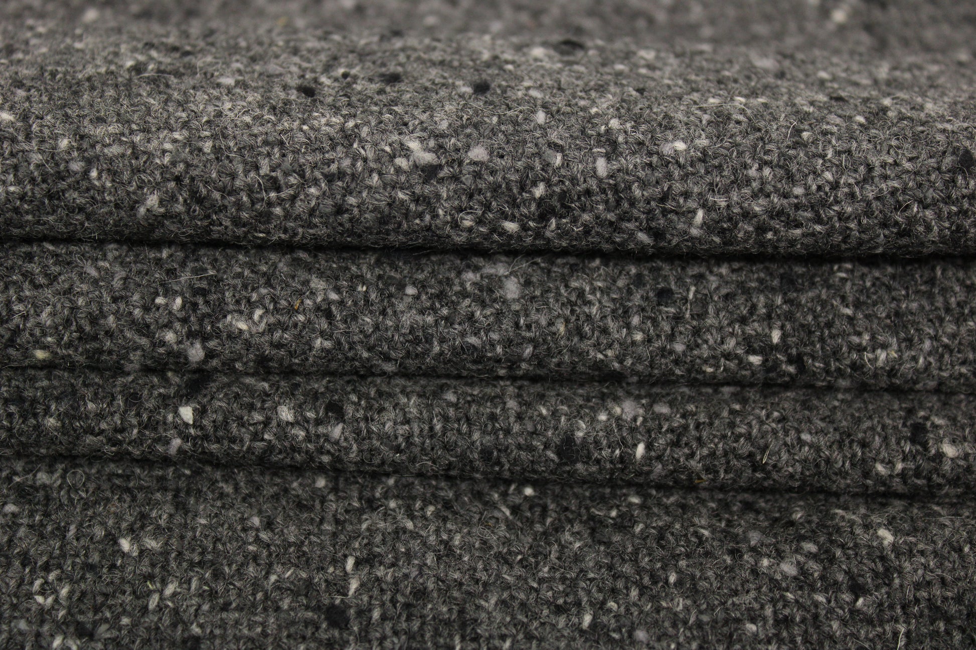 Tissu tweed de laine moucheté - gris chiné - photo 2/4 | So Tissus