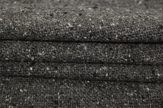 Tissu tweed de laine moucheté - gris chiné - photo 2/4 | So Tissus
