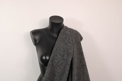 Tissu tweed de laine moucheté - gris chiné - photo 3/4 | So Tissus
