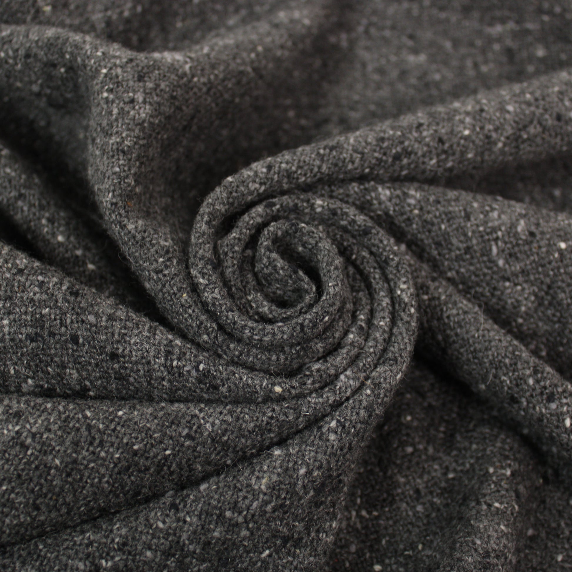 Tissu tweed de laine moucheté - gris chiné - photo 1/4 | So Tissus