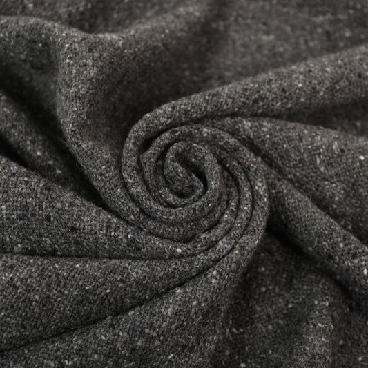Tissu tweed de laine moucheté - gris chiné - photo 1/4 | So Tissus