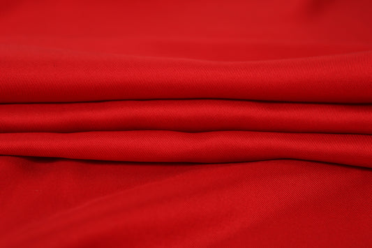 Tissu twill de soie - rouge - photo 2/4 | So Tissus