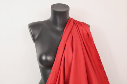 Tissu twill de soie - rouge - photo 3/4 | So Tissus