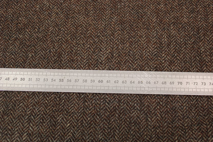 Tissu tweed laine chevron - ton moka