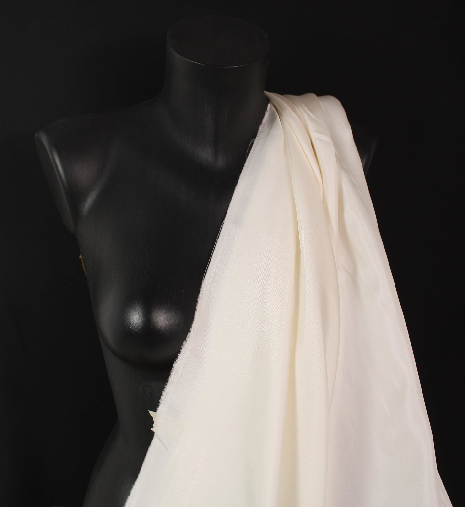 Tissu twill de soie - ivoire - photo 3/4 | So Tissus