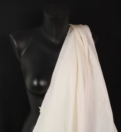 Tissu twill de soie - ivoire - photo 3/4 | So Tissus