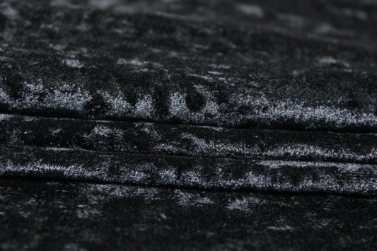 Tissu maille velours frappé - bleu marine foncé - photo 2/4 | So Tissus
