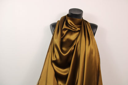 Tissu satin de soie - cognac - photo 4/4 | So Tissus