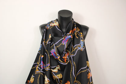 Tissu twill - imprimé santiags - noir et multicolore - photo 4/5 | So Tissus
