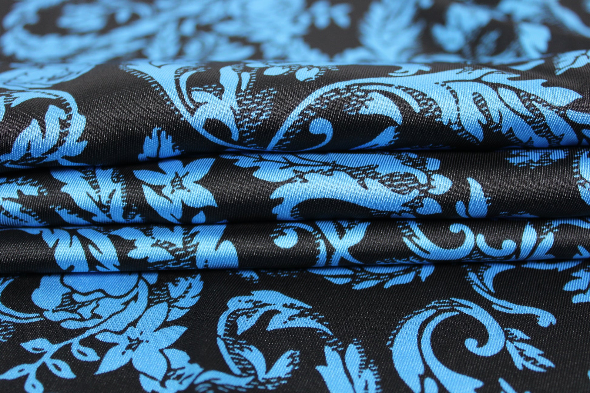 Tissu twill - imprimé fleuri - bleu - photo 2/5 | So Tissus