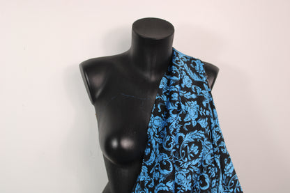 Tissu twill - imprimé fleuri - bleu - photo 3/5 | So Tissus