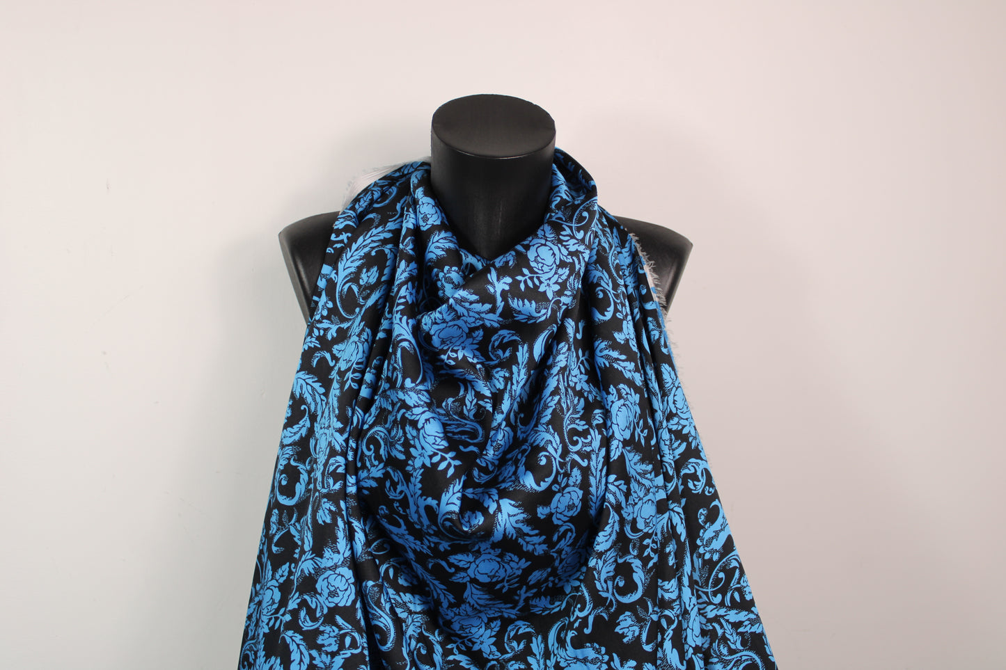 Tissu twill - imprimé fleuri - bleu - photo 4/5 | So Tissus