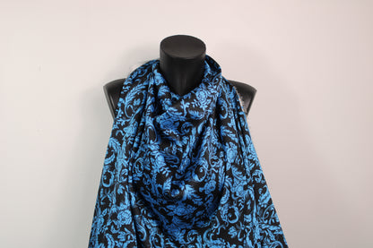 Tissu twill - imprimé fleuri - bleu - photo 4/5 | So Tissus