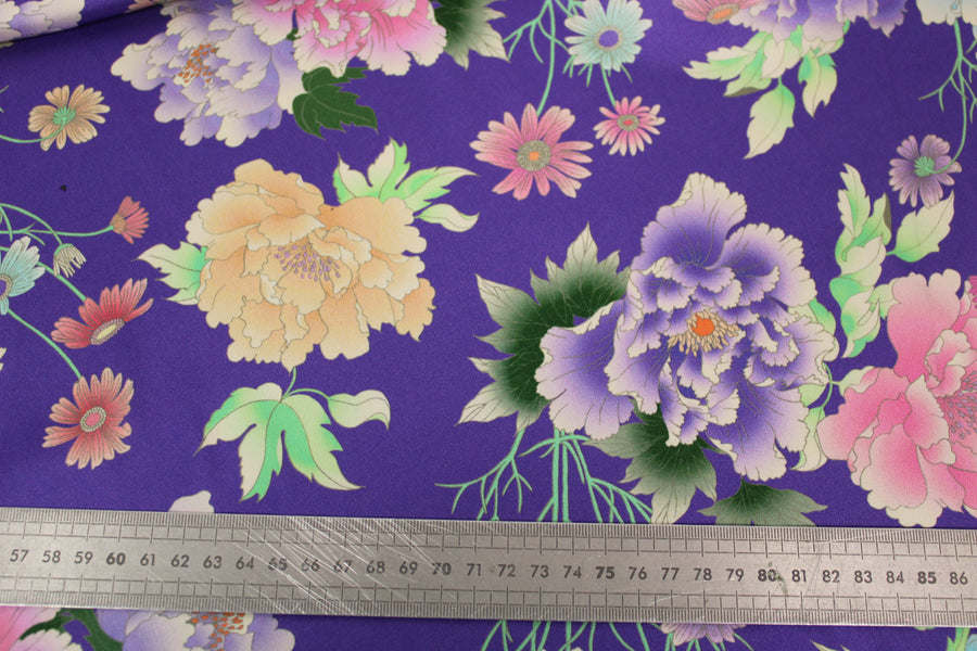 Tissu twill - imprimé fleuri - multicolore