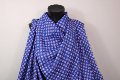 Tissu viscose - imprimé circulaire - rose et bleu - photo 4/5 | So Tissus