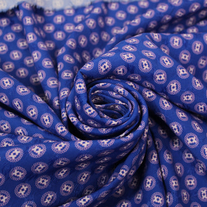 Tissu viscose - imprimé circulaire - rose et bleu - photo 1/5 | So Tissus