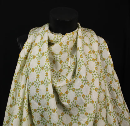 Tissu viscose - imprimé fleuri - jaune et vert - photo 4/5 | So Tissus