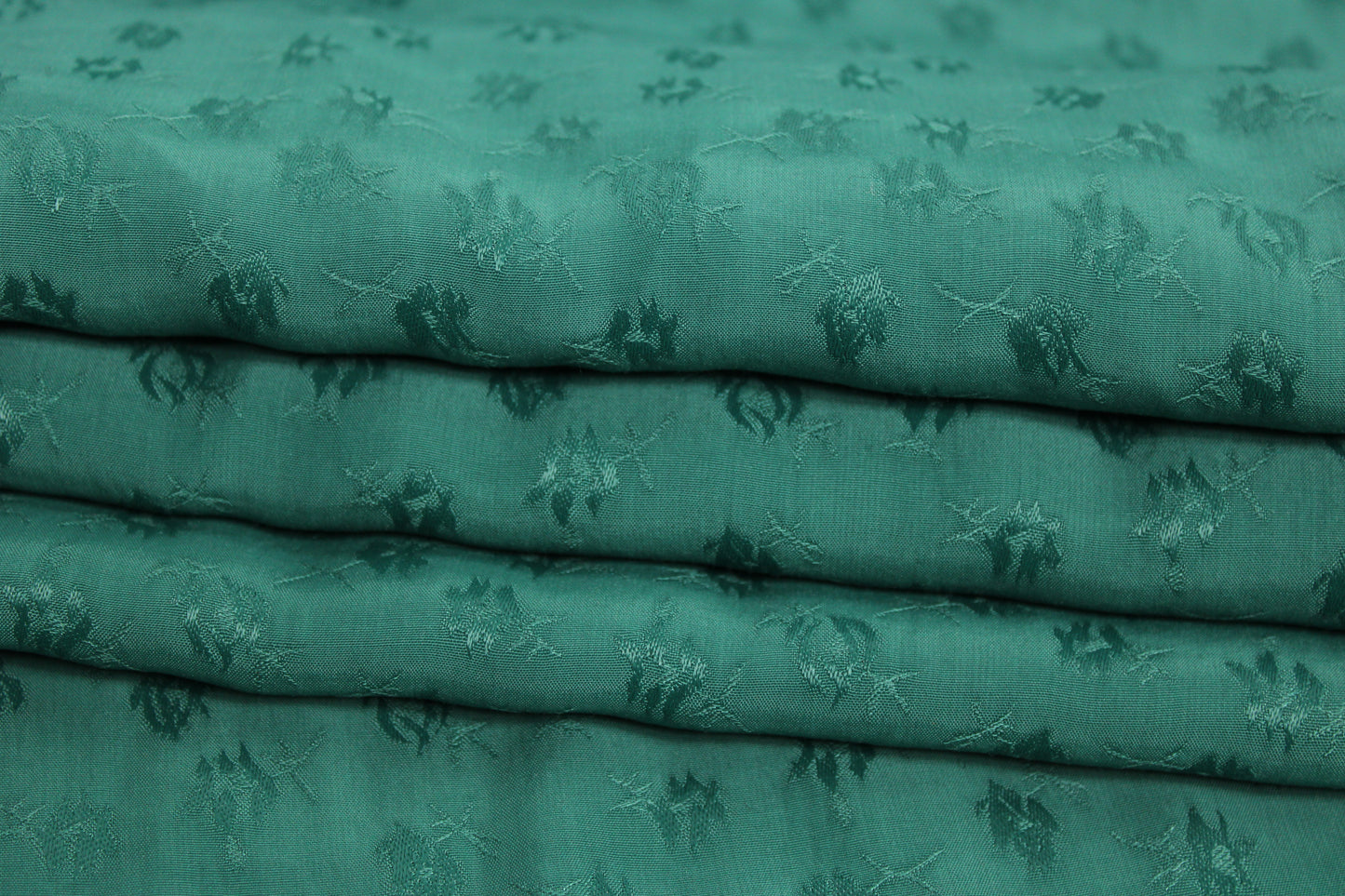 Tissu viscose - imprimé petite fleur ton sur ton - vert sapin - photo 2/5 | So Tissus