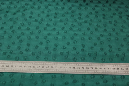 Tissu viscose - imprimé petite fleur ton sur ton - vert sapin - photo 5/5 | So Tissus