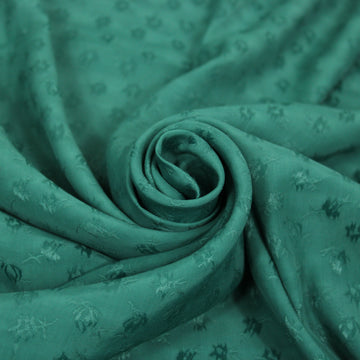 Tissu viscose - imprimé petite fleur ton sur ton - vert sapin