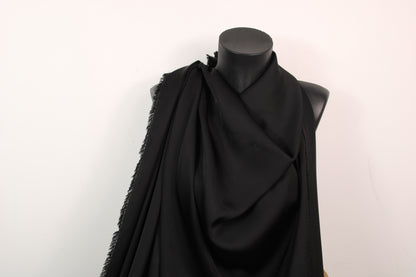 Tissu satin de viscose - noir - photo 4/4 | So Tissus