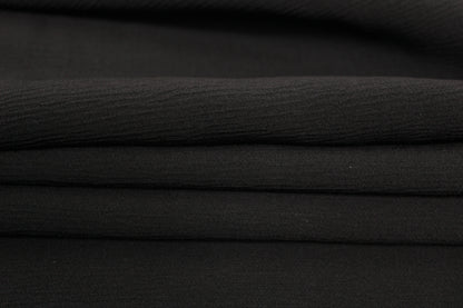 Tissu crêpe lourd texture - noir - photo 2/4 | So Tissus