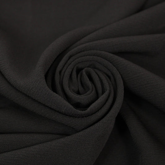 Tissu crêpe lourd texture - noir - photo 1/4 | So Tissus