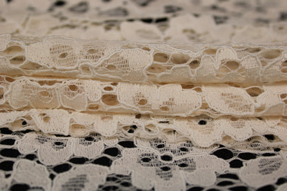 Tissu dentelle fleuri - écru - photo 2/5 | So Tissus