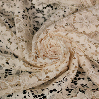 Tissu dentelle fleuri - écru - photo 1/5 | So Tissus