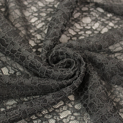 Tissu dentelle geométrique - noir - photo 1/5 | So Tissus