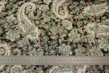 Tissu brocart - imprimé cachemire - doré et multicolore - photo 5/5 | So Tissus