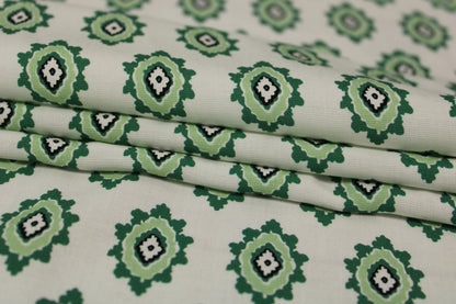 Tissu viscose - imprimé abstrait - vert - photo 2/5 | So Tissus