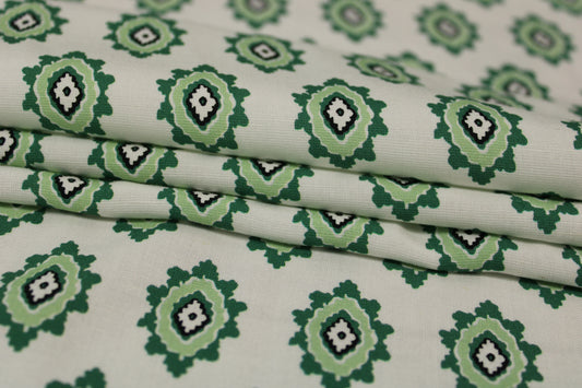 Tissu viscose - imprimé abstrait - vert - photo 2/5 | So Tissus