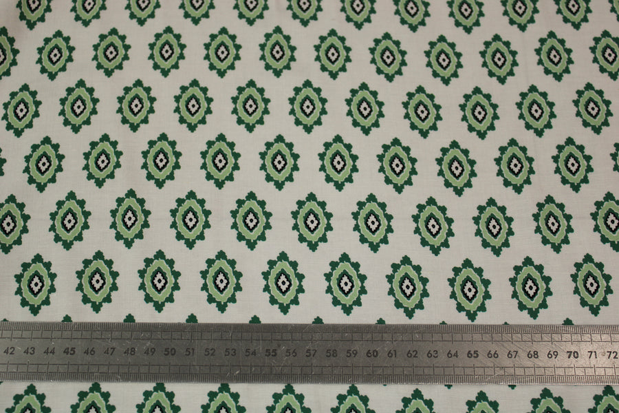 Tissu viscose - imprimé abstrait - vert