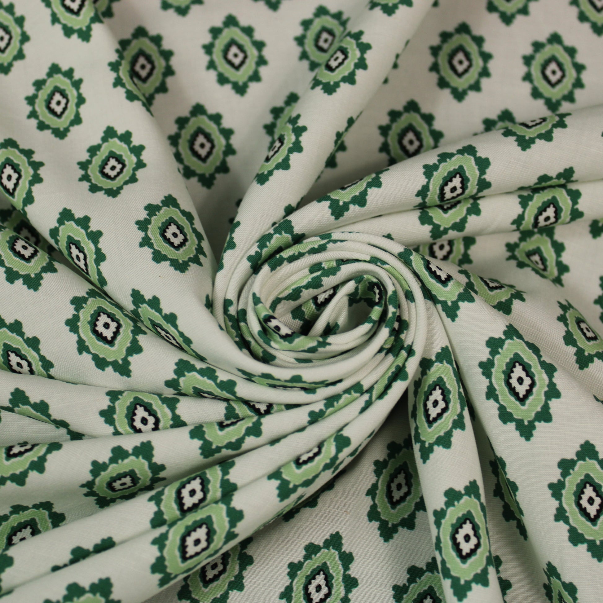 Tissu viscose - imprimé abstrait - vert - photo 1/5 | So Tissus