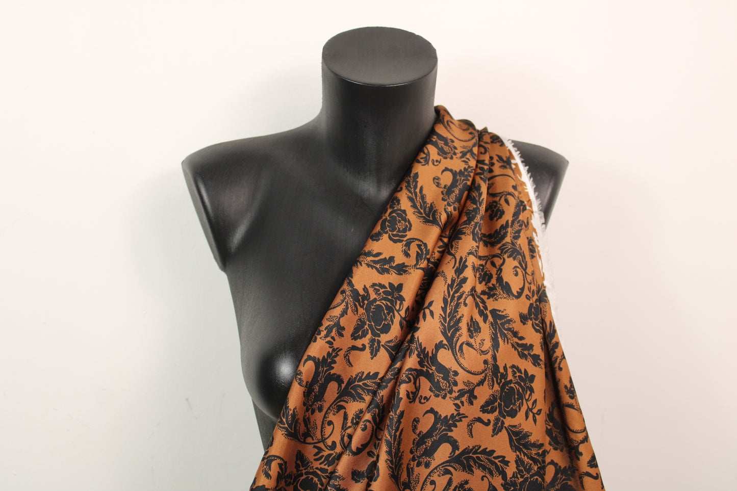 Tissu twill - imprimé fleuri - ton orangé - photo 3/5 | So Tissus