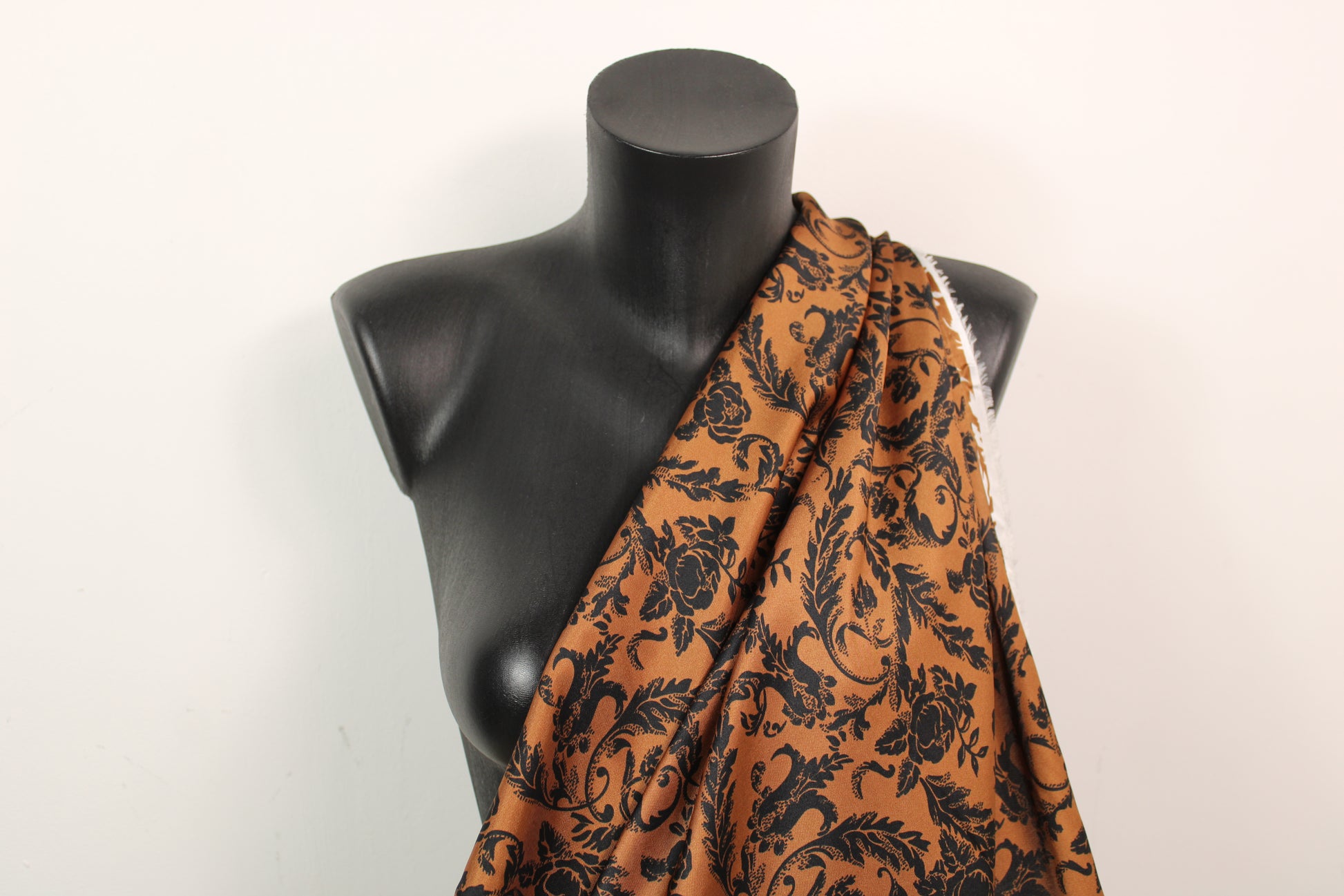 Tissu twill - imprimé fleuri - ton orangé - photo 3/5 | So Tissus
