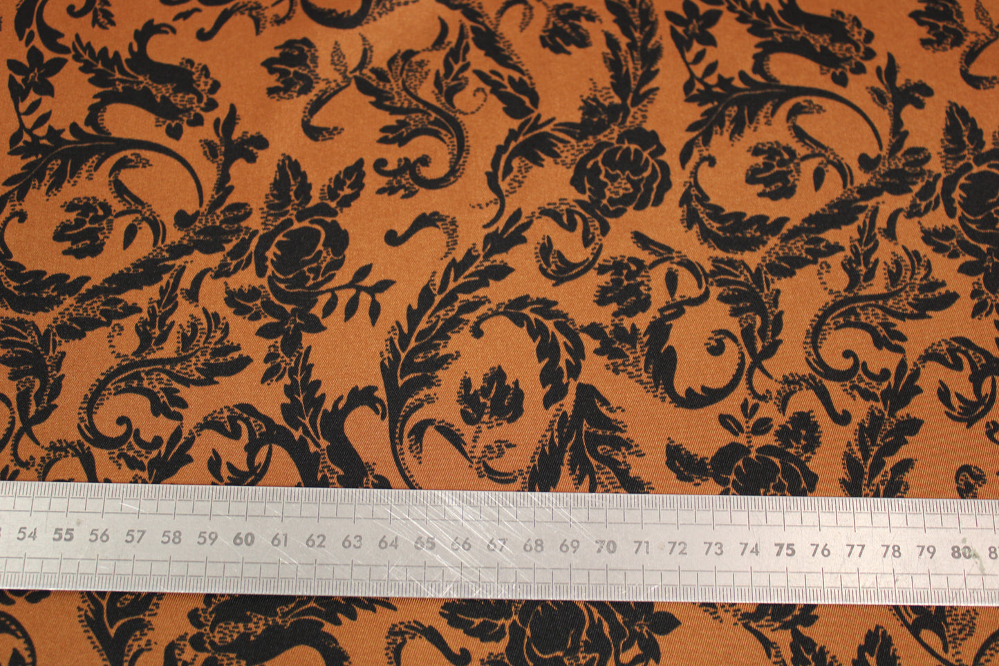 Tissu twill - imprimé fleuri - ton orangé - photo 5/5 | So Tissus