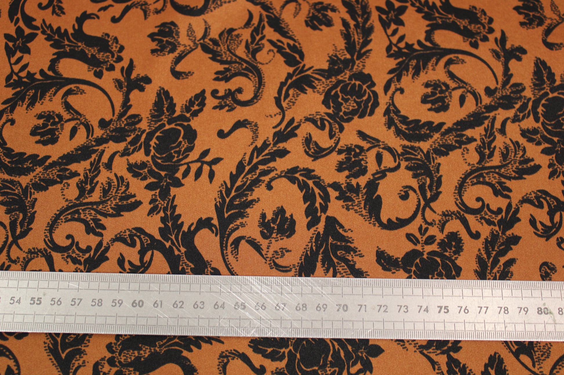 Tissu twill - imprimé fleuri - ton orangé - photo 5/5 | So Tissus