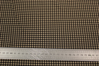 Tissu maille - imprimé pied de poule - marron et beige - photo 5/5 | So Tissus