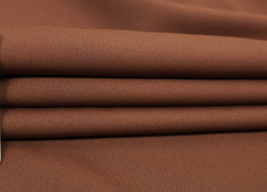 Tissu crêpe twill lourd - marron chocolat - photo 2/4 | So Tissus