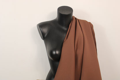 Tissu crêpe twill lourd - marron chocolat - photo 3/4 | So Tissus