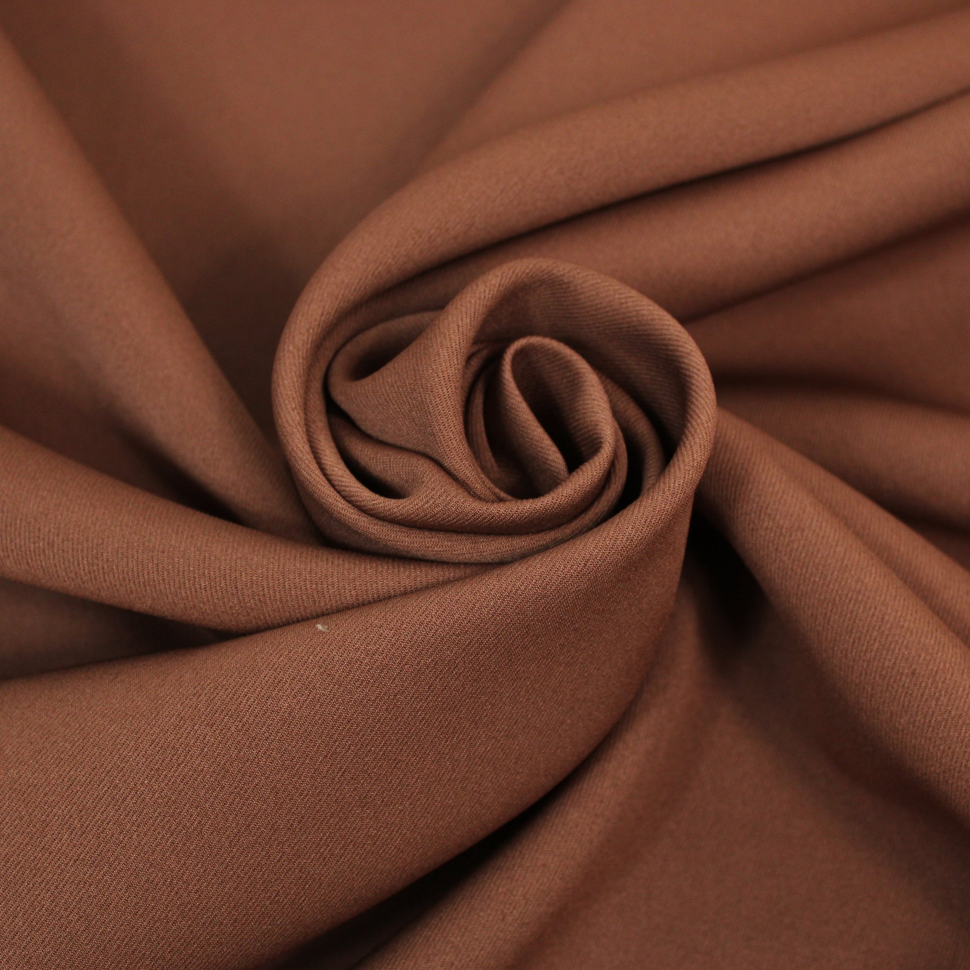 Tissu crêpe twill lourd - marron chocolat - photo 1/4 | So Tissus