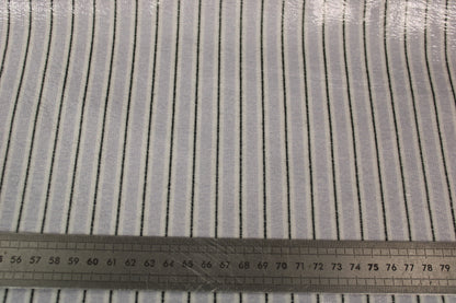 Tissu coton enduit  - à rayure - blanc bleu et noir - photo 5/5 | So Tissus