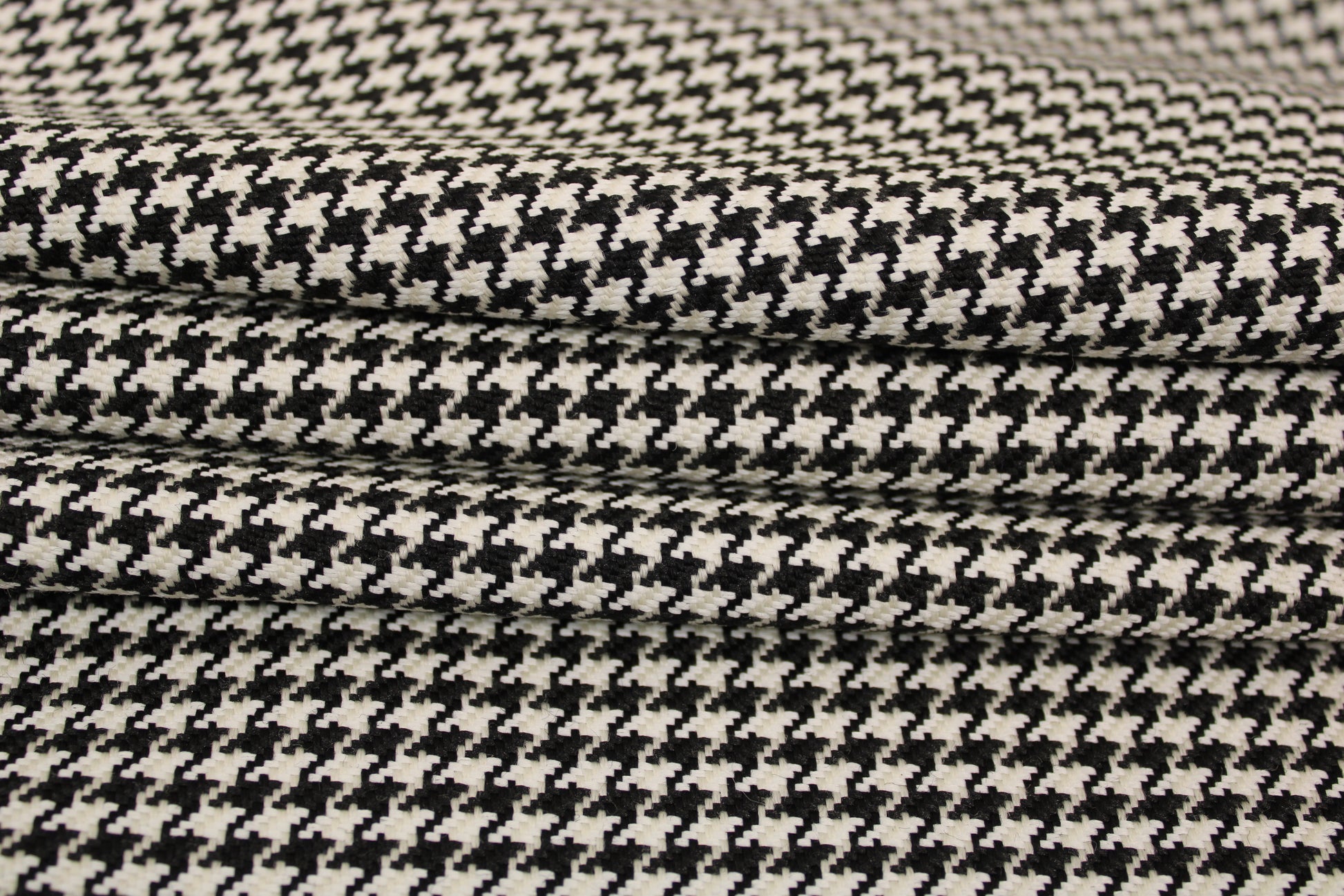 Tissu tweed - imprimé pied de poule - noir et blanc - photo 2/5 | So Tissus