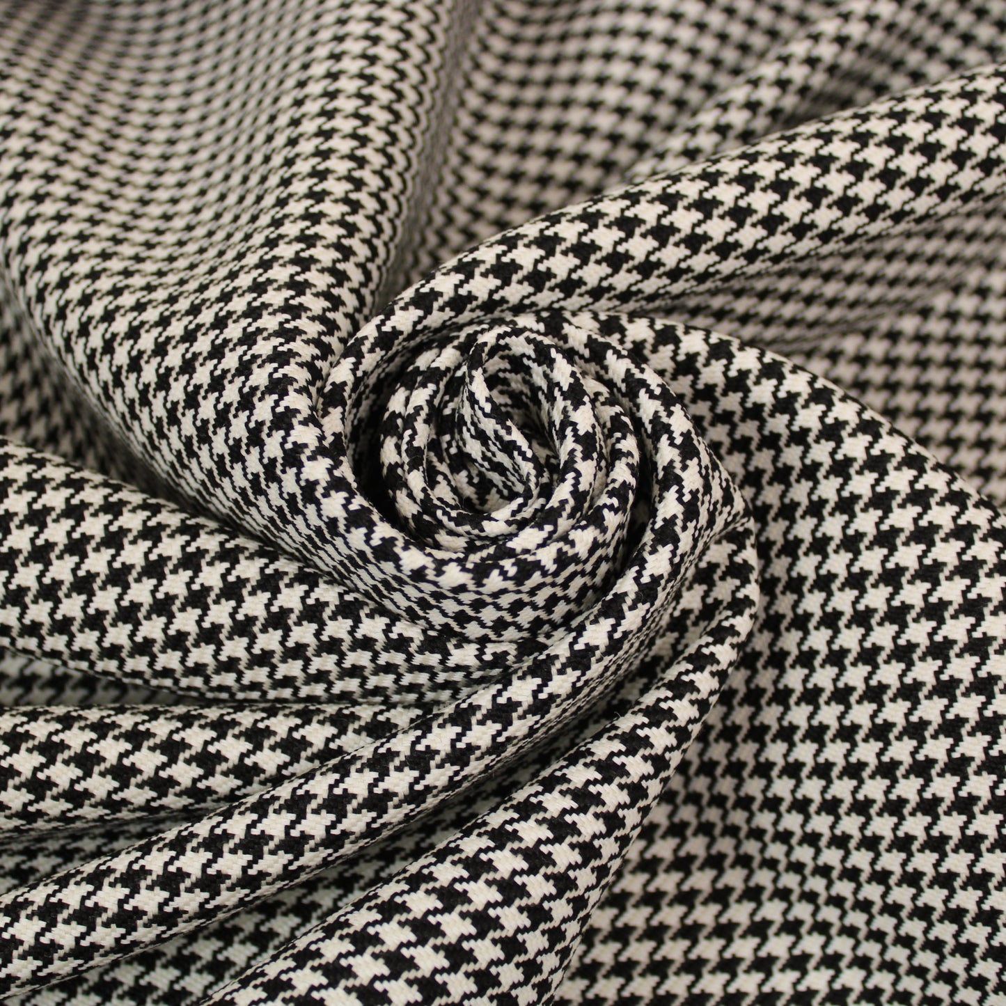 Tissu tweed - imprimé pied de poule - noir et blanc - photo 1/5 | So Tissus
