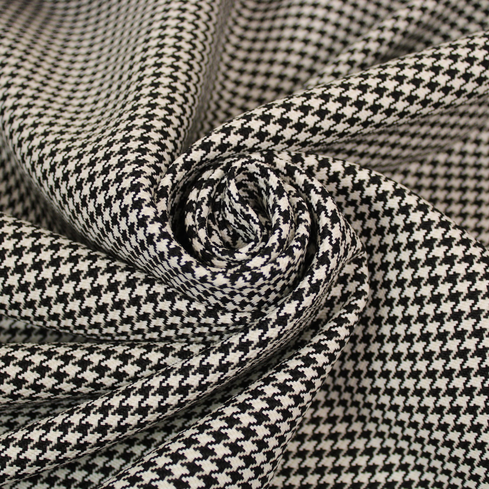 Tissu tweed - imprimé pied de poule - noir et blanc - photo 1/5 | So Tissus