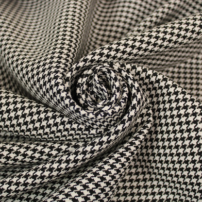 Tissu tweed - imprimé pied de poule - noir et blanc - photo 1/5 | So Tissus